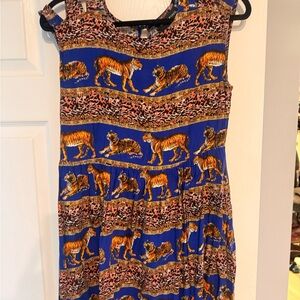 MINKPINK Blue and Orange Patterned Dress Clemson Tigers